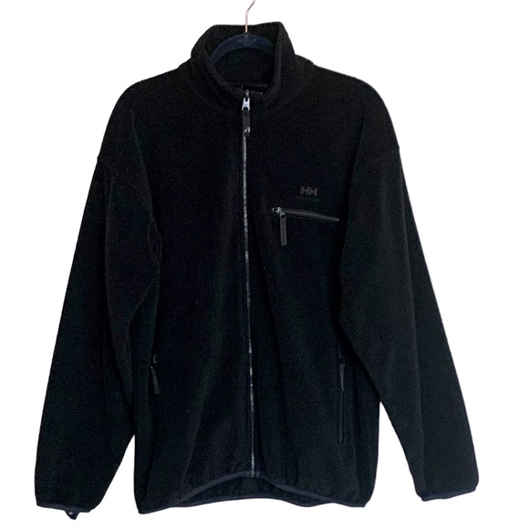 Helly Hansen Mens Black Fleece Jacket Sz L - Picture 1 of 8